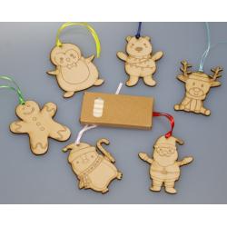 СЕТ ОТ КОЛЕДНИ фигурки ЗА ОЦВЕТЯВАНЕ + ЦВЕТНИ МОЛИВИ