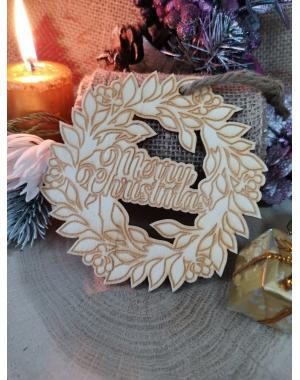 Коледен венец "Merry Christmas" малък 