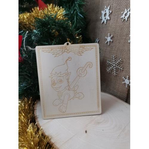 Коледна Фигурка за оцветяване Роки  /Играчка за елха + подарък цветни моливи