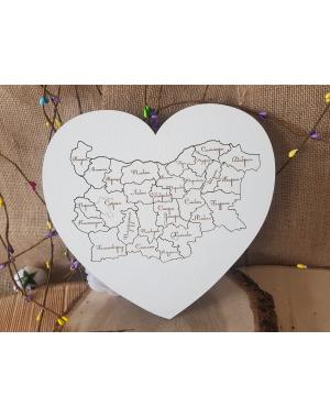 Пъзел- карта на България сърце