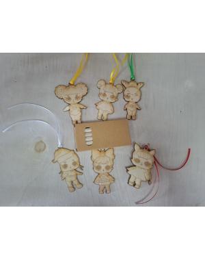 СЕТ ОТ КОЛЕДНИ фигурки кукли ЗА ОЦВЕТЯВАНЕ + ЦВЕТНИ МОЛИВИ