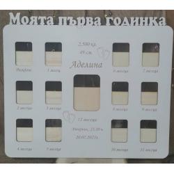 рамка за бебешки снимки " Моята първа годинка"
