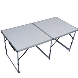 FAVO ALU COMPACT 120/60– Сгъваема маса с регулируема височина и MDF плот профил М