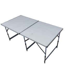 FAVO ALU COMPACT 120/60– Сгъваема маса с регулируема височина и MDF плот профил М